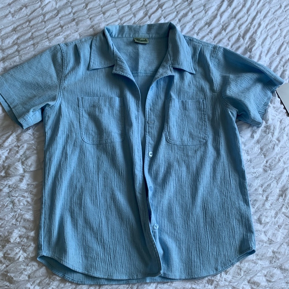 Vintage baby blue button up